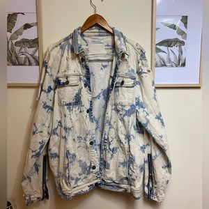 Embellish Jean Jacket Distressed Plus Size 3X